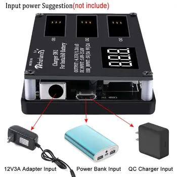 Najnovejši 3 V 1 Micro USB Polnilec Polnilnih Hub Powerbank 12V 3A EU/ZDA Vtič Napajalnika za Insta360 ONE X Baterija
