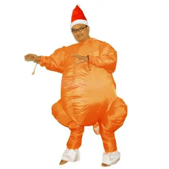 Napihljivi, Pečenka Turčija Kostum Halloween Piščanec Za Odrasle Napihljivi Božič Pustna Maskota Cosplay Kostum Oblačila