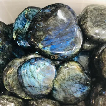 Naravni labrador polikristalni kamen kristali, zdravilna kristalno moonstone čakro reiki - srce meditacije