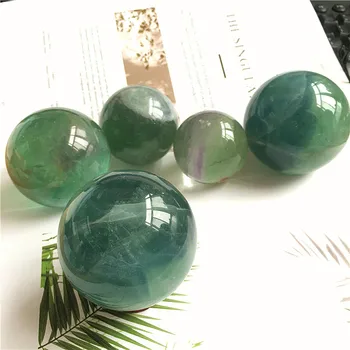 Naravni poliranje zelena fluorite kristalno kroglo področje, za dekoracijo doma