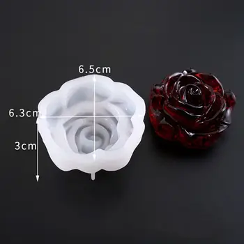 Naredi sam, DIY Nakit Kristalno Epoksi Plesni Ogledalo Tri-dimenzionalni Svetle Rože Cvet Silikonsko Plesni, zaradi Česar Torto Fondat Ročno
