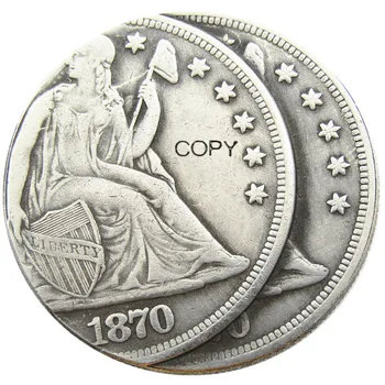 NAS 1870CC Sedi Liberty Dolarjev Dva obraza Napaka Silver Plated Kopija Kovanca