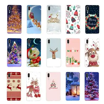Naslikal Božič Božič Telefon Kritje za Huawei Nova 5t Primeru Coque Odbijača