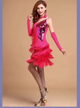 Neill Peng ženske Ženska odraslih latinsko resast krilo ples fazi kostum sequins fazi kostum Square Dance Kostumi
