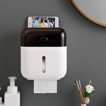 Nepremočljiva Toaletni Papir Držalo za Enostavno in Velikodušno Ustvarjalne Roll Brisače Polje Večnamenska Polica, Kuhinjo, Kopalnico 225x200x125mm
