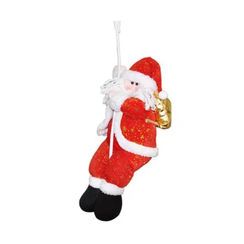New Vroče Plezalna Vrv Santa Claus Tkanine, Božični Okraski, Obesek za Xmas Party Doma Visi Spusti Ornament SMR88