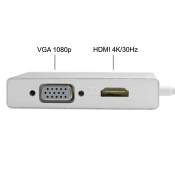 NGFF USB-C USB 3.1 Tip C do HDMI je združljiv Digitalni AV in VGA & ZVEZDIŠČE USB OTG Adapter za Prenosni računalnik Prenosni računalnik Pro