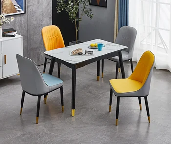 Nordijska masivnega lesa, jedilno mizo in stol kombinacija Sodobne minimalistične luksuzni jedilno mizo gospodinjski majhnega pravokotne jedilnico ta