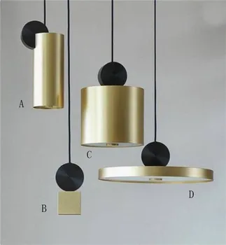 Nordijska Sodobne Zlato LED Obesek Luči, spalnico, jedilnico, kuhinjo, hanglampen voor eetkamer E27 LED Žarnica Edison Žarnica
