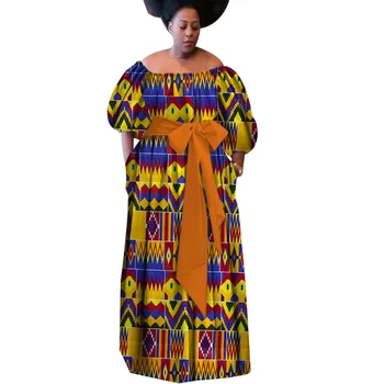 Nov Poletni 2021 Haljo Africaine Femme Afriška Oblačila Za Ženske Bazin Bogato Plus Velikost Dolgo Obleko Afriške Vosek Tiskanja Obleke WY3087