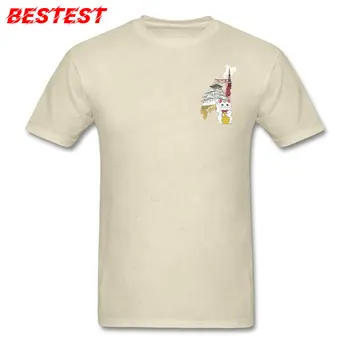 Nov Prihod T-shirt Moški Japonskem Slogu T Shirt Fortune Mačka Preprosto Priložnostne Obleke po Meri Za Fanta Kawaii Risanka Black Vrhovi, Opremljeni