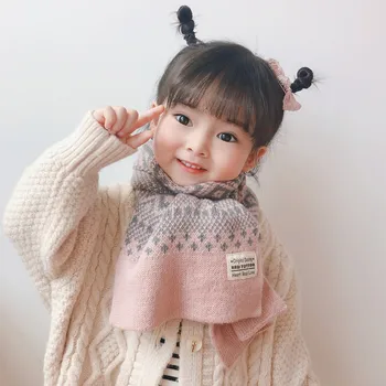 Nove zimske barva pletene otroške šal, da bo toplo, preprosti fantje in dekleta šal, korejska različica divje predalčni otroka s