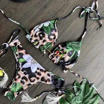 Novi Seksi Micro Bikini 2021 Tiskanja Push Up Kopalke Ženske, Plavanje Obleko Plavati Kopalke Brazilski Retro Biquini Monokini Bikini