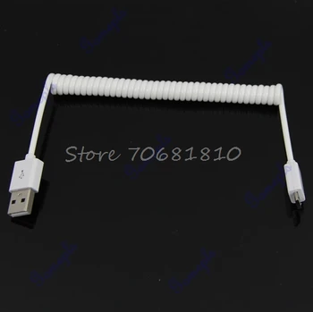 Novo A Do B Mikro Sinhronizacija Podatkov Adapter Kabel Bela Spiralno Zvite USB Tip Padec Ladijskega prometa