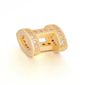 Novo DIY ročno izdelan nakit, izdelava microinlaid cirkon pribor stereo H-oblikovan usnjena vrv velike luknje noge modni nakit del