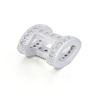 Novo DIY ročno izdelan nakit, izdelava microinlaid cirkon pribor stereo H-oblikovan usnjena vrv velike luknje noge modni nakit del