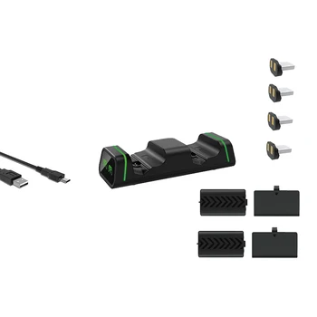 NOVO-Dvojni Brezžični Krmilnik Polnilnik polnilno Postajo z 1200MAh Baterija, USB Kabel za Xbox One X/S