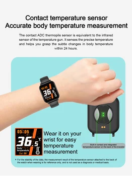 Novo F25 Pametno Gledati Fitnes Tracker Klic Opomnik Srčni Utrip Je Meritev Temperature Smartwatch Watch Bluetooth Watch