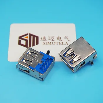 Novo Modro jedro USB ženski 3.0 priključek za vtičnico/vtičnica/vtič, ki Ženski za 90 stopinj Brezplačna dostava