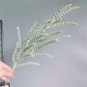 Novo nekosmičena, žitne trave ponaredek rastlin, za cvetlične ureditve zelenih plastičnih umetno cvetje