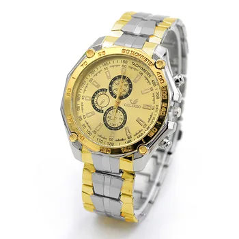 Novo Zlato Številčnica Watch Moških Luksuzne blagovne Znamke Quartz Zapestne Ure Moda iz Nerjavečega Jekla Vojske Pazi Za Moški reloj hombre marca de lujo