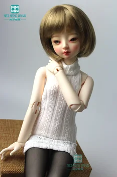 Oblačila za punčko fit 43 cm 1/4 BJD pribor povodcem pulover, siva, roza, bela, črna