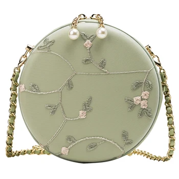 Oblikovalec vrečko Torbice in torbe Ženske torba Kitajski slog Svile Majhne okrogle vrečke Moda Crossbody torbe za ženske