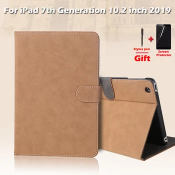 Ohišje Za iPad 7. Generacije Primeru Piling Usnjena torbica Za iPad 10.2 Primeru Bujenju/Spanja Cover Za iPad 2019 Primeru