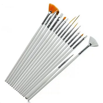 One Set(15pcs) Nail Art Pen Nanicure Tools Finger Nail Color Drawing Brush