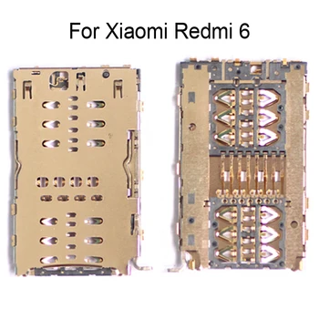 Original Novo Za Xiaomi Redmi 6 SIM card Reader Socket Imetnik Režo Redmi6 Vrhunskih Kartice Sim vtičnico Pladenj Deli