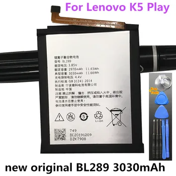 Original Visoke Kakovosti BL289 3030mAh batterie Baterije za Lenovo K5 Igrajo Baterija + Orodja