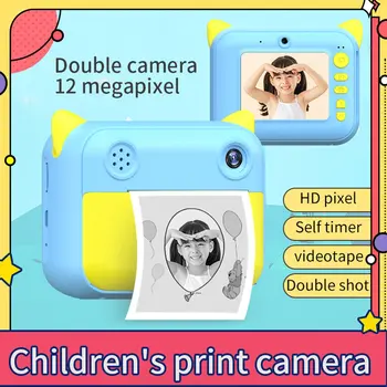 Otrok Fotoaparat Instant Print Camera Darila za 2,4 palčni 1080P Otroci Digitalni Fotoaparat Za Otroke Najboljše Darilo za Rojstni dan Darila Za Dekle, Fant