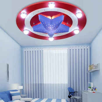 Otrok Razsvetljavo Captain America Stropne svetilke Otroci Spalnice Risanka Saloni Home & Business Stropne Luči 110-240V