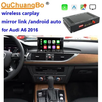 Ouchuangbo original avto nadgradnjo brezžične CarPlay za A6 A7 2009-2017 podporo USB predvajalnik Ogledalo povezavo