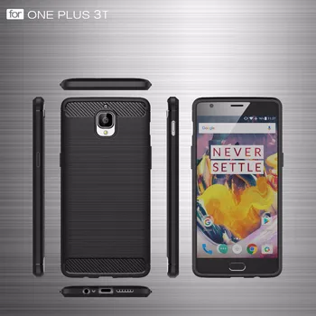 Pametni telefon zaščitnik primeru za OnePlus 3T ,30pcs/veliko,ogljikovih Vlaken krepak oklep TPU hrbtni pokrovček primeru za OnePlus 3T,brezplačna dostava