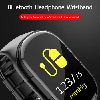 Pametno Gledati Zapestnica Bluetooth Brezžične Slušalke 2 v 1 Srčnega utripa za Šport SGA998