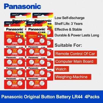 Panasonic 40Pcs/Veliko LR44 Alkalne Gumb Baterija 1,5 V Litijevo Baterije A76 AG13 G13A LR44 LR1154 357A SR44 0%Hg
