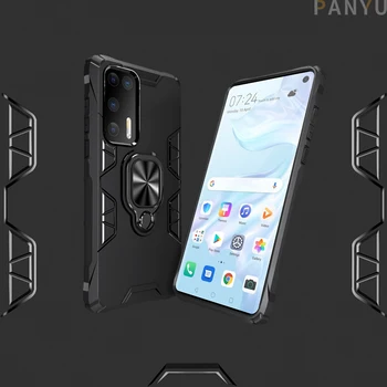 Panyu Primeru Telefon Za Huawei P40 Pro Pribor, Kovinski Obroč Magnetni Hrbtni Pokrovček Objektiva Zaščitna Nosilec Mehko TPU Silikon Lupini