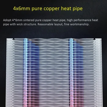 PCCOOLER Donghai X4 12 cm ligent Nadzor Temperature LED Ventilator 4PIN ligent Hitrost Uredbe HDT Toplotne Cevi Tehnologije
