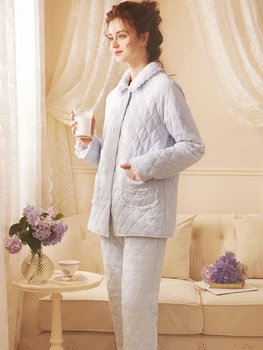 Pijamas Žensk Doma Obleke Za Dekle, Plus Velikost Pižame Nastavljen Topla Zimska Oblačila Sleepwear Homewear Homesuit More Hlače