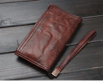PNDME moda letnik naravnih pravega usnja gub za moške, ženske sklopka denarnice oblikovalec luxury real cowhide telefon kovanec torbici