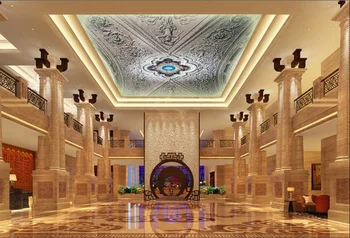 Po meri 3d zidana 3D meri urad villa dnevna soba, strop Evropski stil oljna slika, spalnica ozadje zidana
