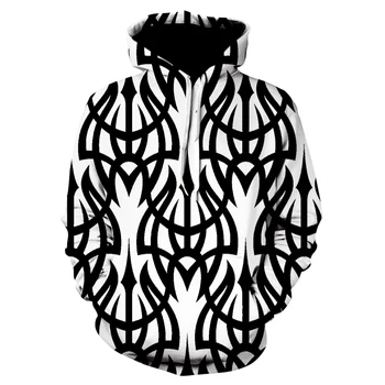 Pomlad/poletje 2020 moške priložnostne tiskanja dolgimi rokavi pulover s kapuco sweatshirts 3D-modni trend vrtoglavica tanke šport hoodies