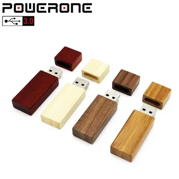 POWERONE USB 3.0, vroče prodaje prosto po Meri LOGO Lesene memory Stick, usb flash drive pendrive 8gb16gb 32gb 64gb U disk poročno darilo