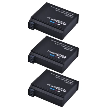 Powertrust 3PCS za Gopro Hero4 AHDBT-401 Li-ionska Baterija + LCD Zaslon, Dual USB Polnilec za Gopro Hero4 HD Kamera P0019279