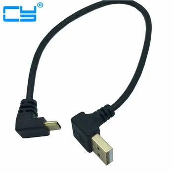 Pozlačeni Navzdol Kota USB2.0 (Tip A) Moški-USB3.1 (Tip C)Moški Gor in Dwon Kota USB za Sinhronizacijo Podatkov & Polnjenje Priključek za Kabel