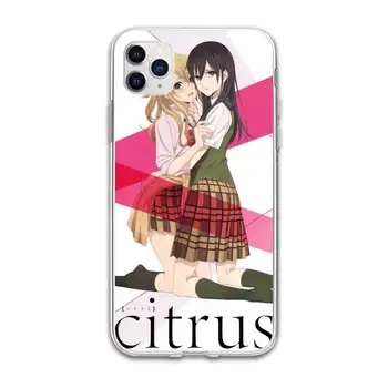 Pregledna Mehko silikonsko ohišje za iphone mini 12 11 pro Xs Max X Xr 6 s 7 8 Plus se Anime Citrusov jasno telefon kritje
