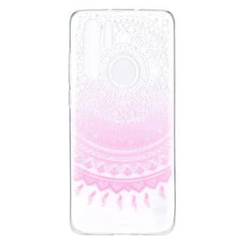 Pregledna Mehko TPU Za Huawei P30 Pro Primeru Zajema Barvno dekoracijo Stolp kolo Metulj Dekle Design Mobilni Telefon Primerih