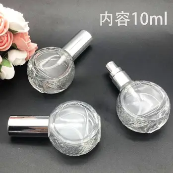 Prenosni 10 ML Mat Spray Fine Megle Stekla Razpršilne Stekleničke Parfuma, S Svetlo Srebrni Pokrov Brezplačna Dostava LX2893