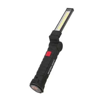 Prenosni Delo Svetlobe, 5 Načinu Avto Flahlight Tsorch USB Za zunanje Luči Zložljiva Kavljem Kampiranje Visi Light Spot Svetilka Magne I2I9